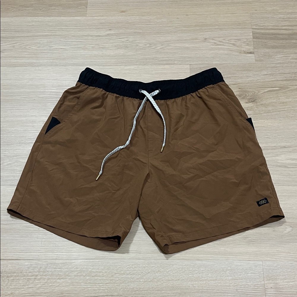 Discovery Brown and Black Swim Shorts
